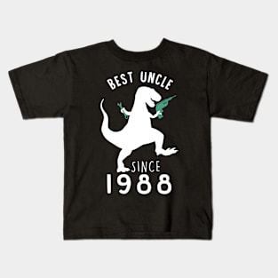 Best Uncle 1988 T-Shirt UncleSaurus Since 1988 Dad Gift Kids T-Shirt